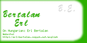 bertalan erl business card